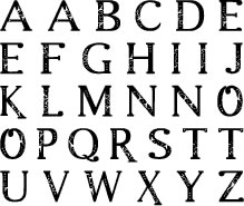 Technique Tuesday -  Alphabet Stamp Set - Provence Capital Letters Large  (sold individually)
